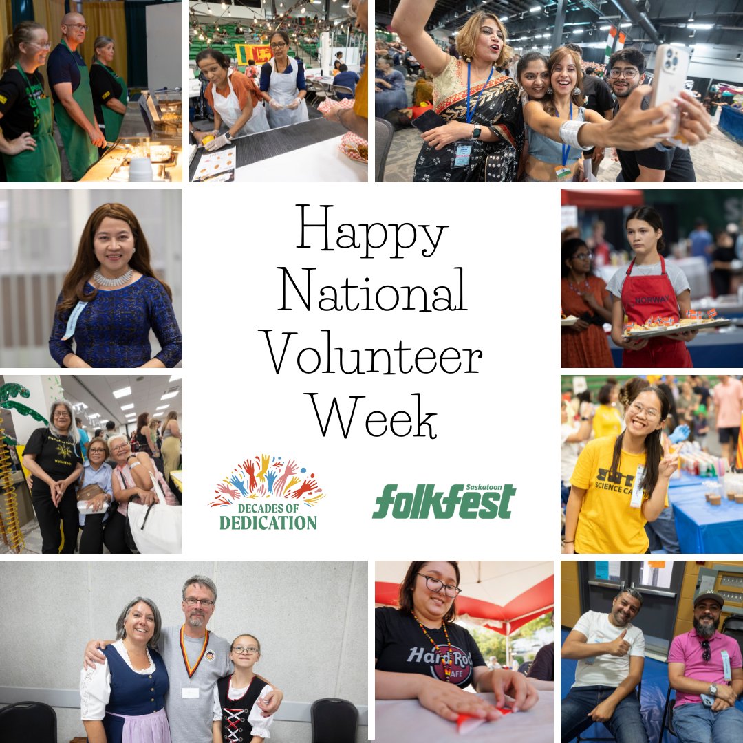 Folkfest is extremely grateful for the thousands of volunteers whose contributions have been a vital aspect of the festival's continued success 
#volunteers #YXE #Folkfest