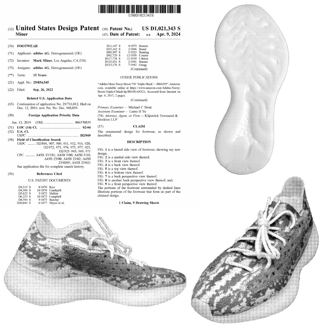 Adidas secures design patent for what looks to be a new model of the iconic Yeezy shoes!   

Any idea which model this belongs to or when it will be released?  

US Design Pat. No. D1,021,343  

#patents #yeezy #adidas #Shoes <a href="/SneakerNews/">Sneaker News</a> <a href="/adidas/">adidas</a>