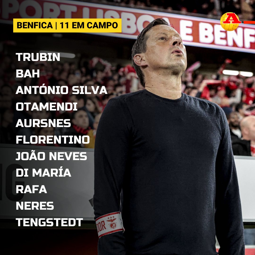 🦅 Este é o onze inicial escolhido por Roger Schimdt para o jogo frente ao Marselha, da primeira mão dos quartos de final da Liga Europa. Bate certo com as tuas escolhas❓ #uel #slbenfica #benficamarseille #slb #om