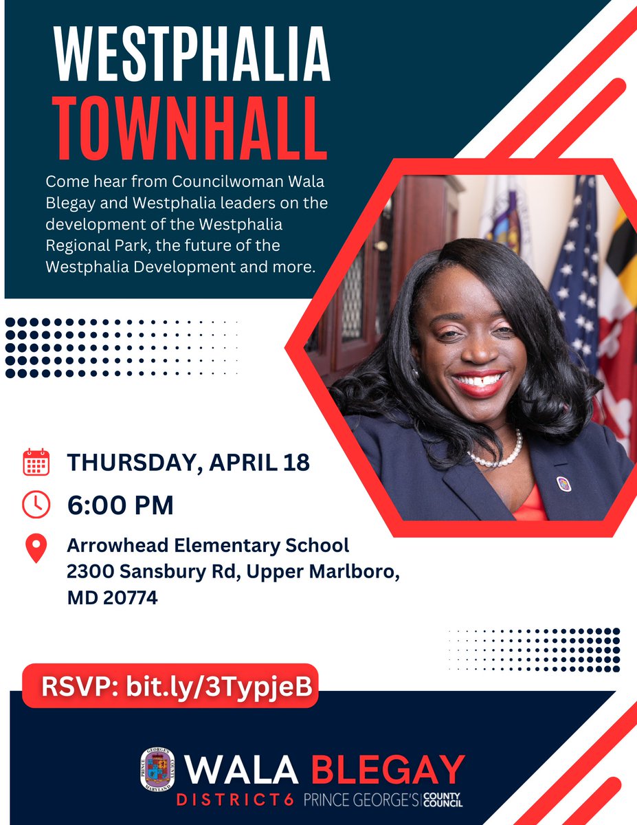 Join @CMWalaBlegayD6 for this Westphalia Townhall next week!