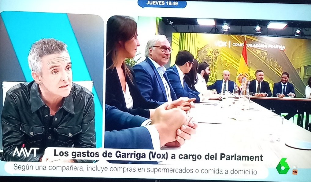 Garriga de Vox , denunciado por una compañera a Antifraude, por cargar al parlamento gastos de su vida personal. La España que madruga