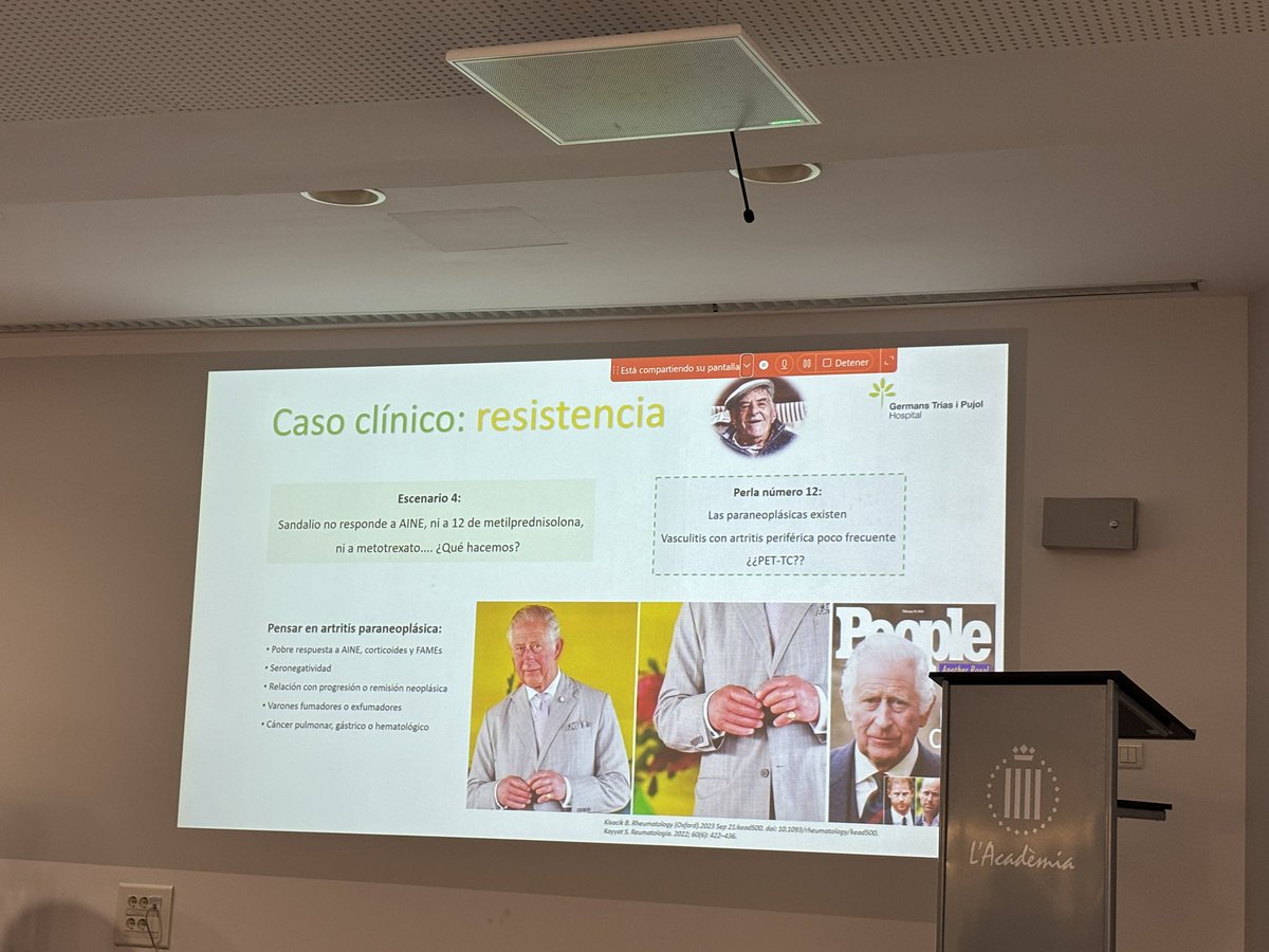 ARCat (@gruparcat) on Twitter photo 2ª Perla Clínica: AR en edat anciana.
Dra. Melania Martínez <a href="/hgermanstrias/">Hosp. Germans Trias</a>
- Dx dif complexe! 👀 els resistents!
- Envelliment de la població.
- L’ús de índex: DAS-PCR i CDAI més fàcils d’utilitzar.
- Necessiten menys dosi per arribar al LDA.
- GLORIA trial: T2T amb corticoides 2ª Perla Clínica: AR en edat anciana.
Dra. Melania Martínez <a href="/hgermanstrias/">Hosp. Germans Trias</a>
- Dx dif complexe! 👀 els resistents!
- Envelliment de la població.
- L’ús de índex: DAS-PCR i CDAI més fàcils d’utilitzar.
- Necessiten menys dosi per arribar al LDA.
- GLORIA trial: T2T amb corticoides