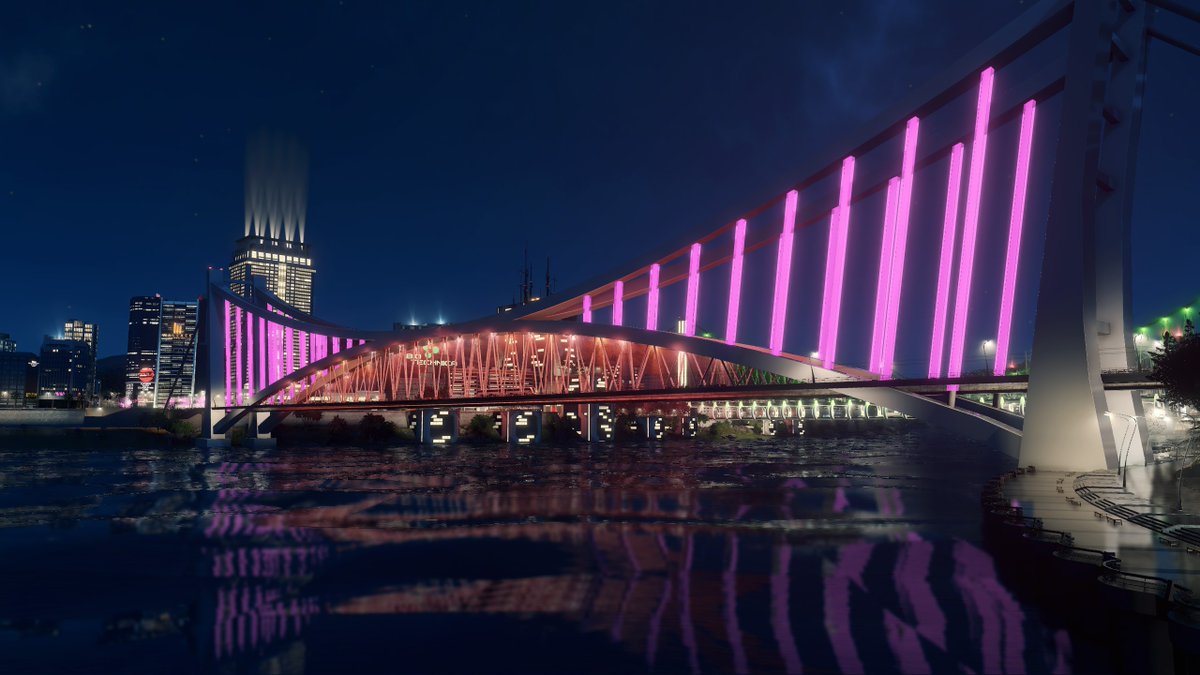 Night tram ride through Asturis is here youtu.be/4QzH_Ullq7o #CitiesSkylines