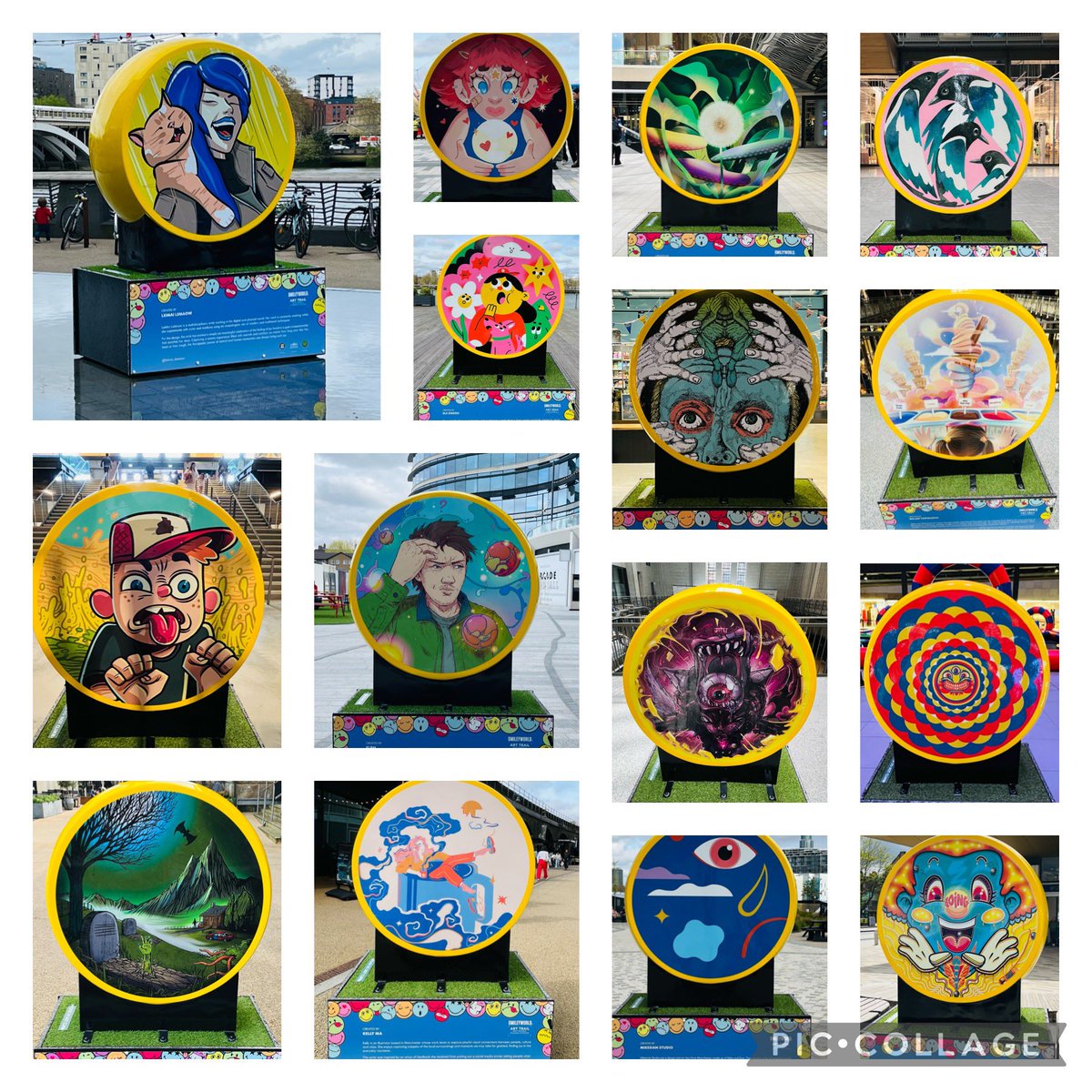 A @wildinart trail at @BatterseaPwrStn today looking for emojis depicting emotions and an artwork resembling that emotion. 15 to find and 15 found