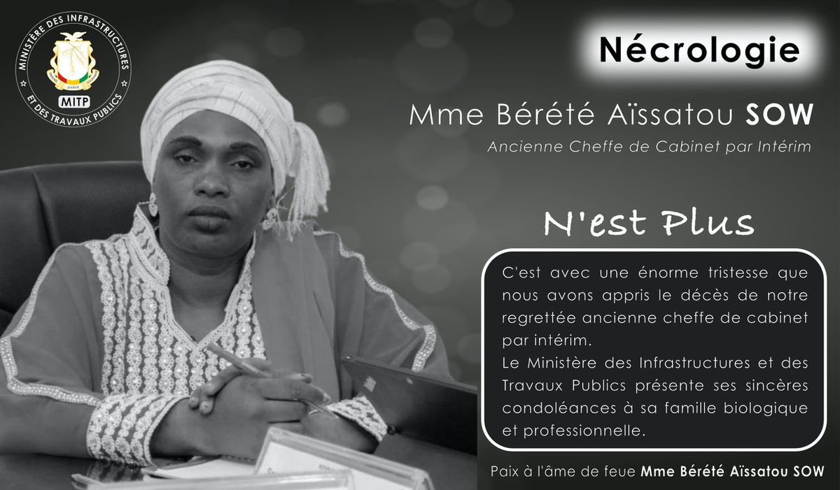 Reposez en paix 𝐌𝐦𝐞 𝐁𝐄́𝐑𝐄́𝐓𝐄́ 𝐀𝐈𝐒𝐒𝐀𝐓𝐎𝐔 𝐒𝐎𝐖🪦🤲