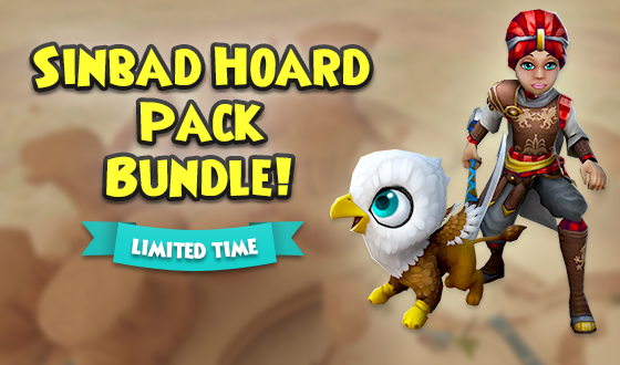 To the forbidden isle! 🏝️ The Sinbad Hoard Pack Bundle is back and gives you 12 Sinbad Hoard Packs for the price of 10! Don't delay - this pack bundle will leave the Crown Shop on 4/14! #Wizard101