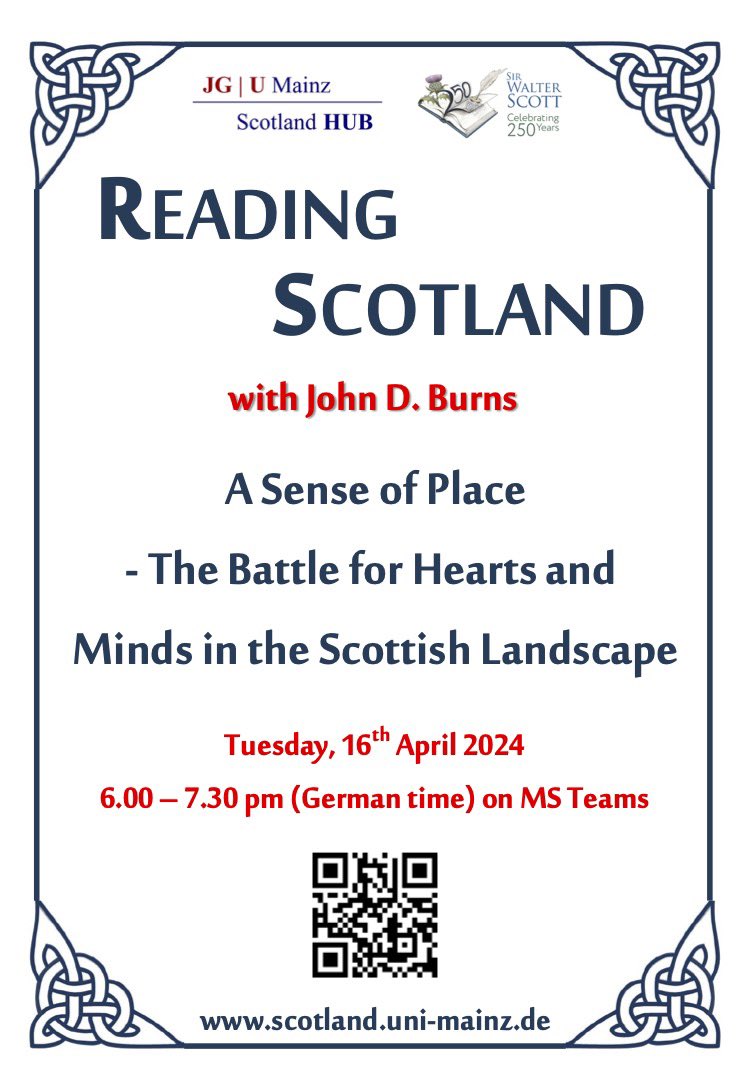 Join the first READING SCOTLAND session of the semester to dive into Scotland's hidden history with John D. Burns. 📚🏴󠁧󠁢󠁳󠁣󠁴󠁿 Register via tinyurl.com/ReSco-Burns. @uni_mainz_event @ScotGovGermany @scotlit @UoA_LLMVC