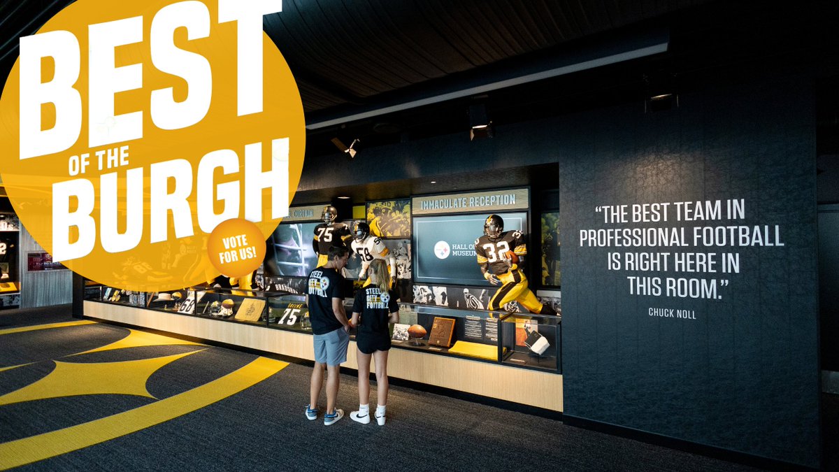 The #Steelers Hall of Honor Museum is a finalist for 'Best Museum' in the Pittsburgh Magazine's annual Best of the 'Burgh competition. Vote now ➡️ bit.ly/4avnLIf