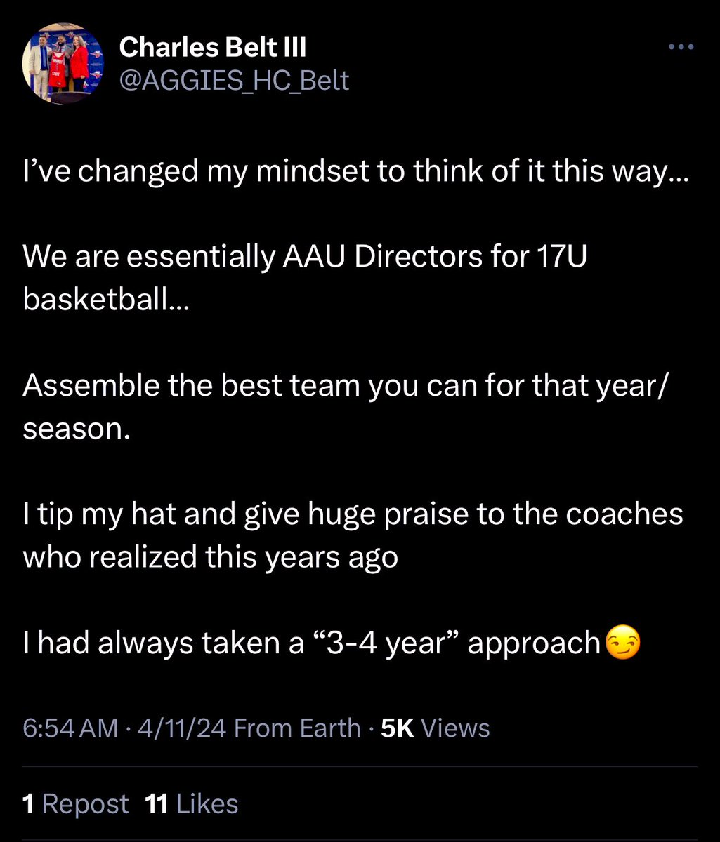 🏀🧠 “Let’s Talk Hoops” @XSpaces 🎙️#SpacesHost @hoopdreamsbball 🤔Topics to discuss… •AAU Basketball started up •College Coaches & The Portal •Coach Cal to @RazorbackMBB •HS & JC Players managing recruiting ✅Set a reminder for my upcoming Space⤵️twitter.com/i/spaces/1nAKE…