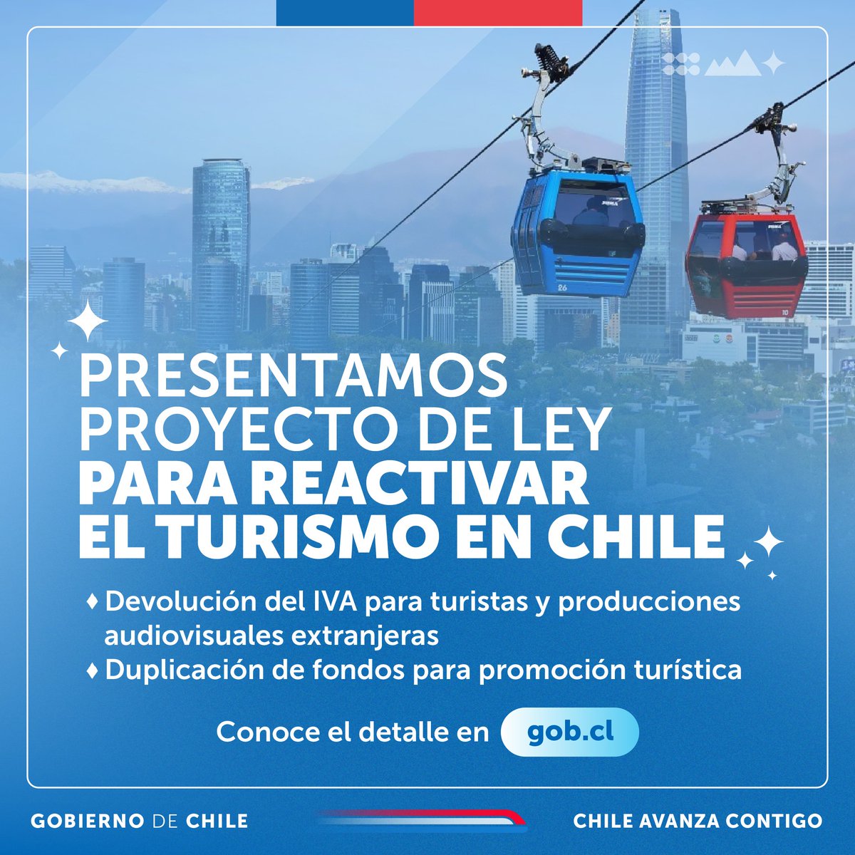 ¡Chile fomenta el turismo! 🇨🇱 Para avanzar hacia un mayor dinamismo hoy se anunció el proyecto de ley que buscará potenciar a Chile como un destino atractivo para los turistas extranjeros. ✅ Aquí encuentras el detalle: s.gob.cl/proyectoturismo