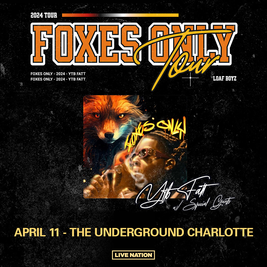 .@YTBFatt: Foxes Only Tour TONIGHT (4/11) at The Underground! Doors: 7 PM | Show: 8 PM Tickets/Upgrades 👉 livemu.sc/3xrzsRO