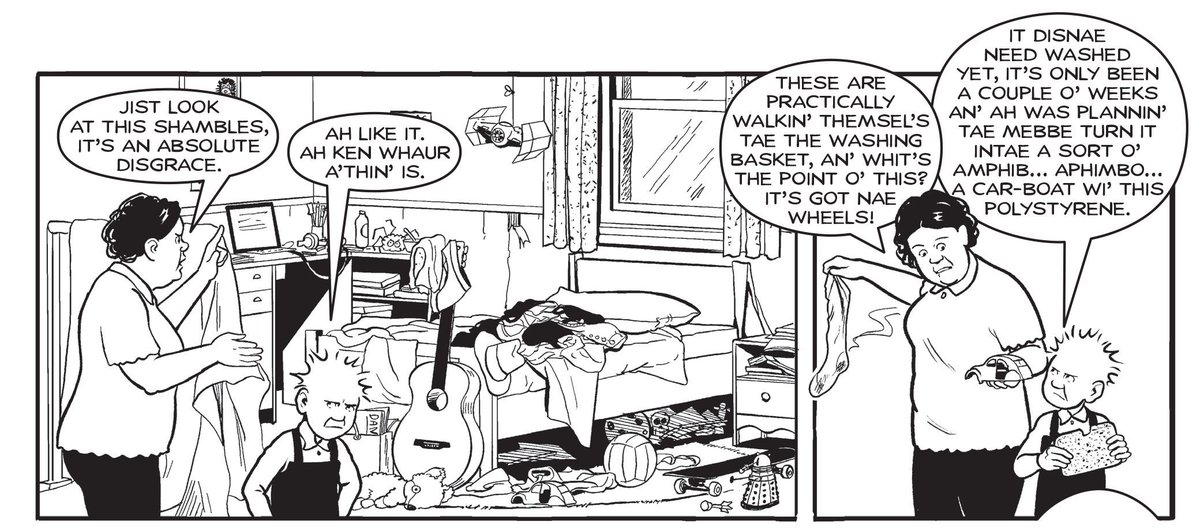 In this week's @Sunday_Post, Wullie’s ma kens jist the thing — fir cleanin’ up noo it’s spring!