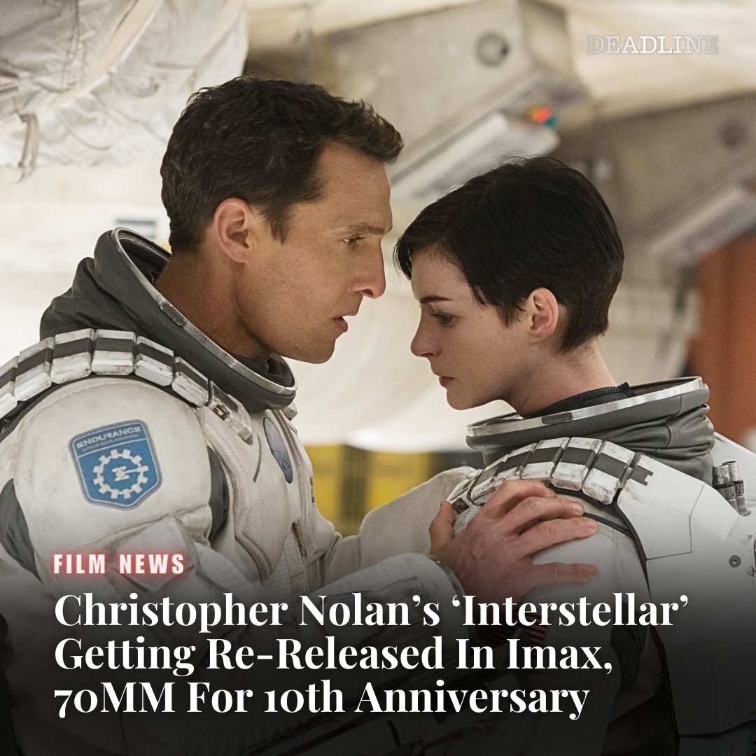 Paramount will re-release Christopher Nolan’s 2014 fall tentpole, ‘Interstellar.’ The Warner Bros. co-production will hit theaters this fall bit.ly/49xCBwA