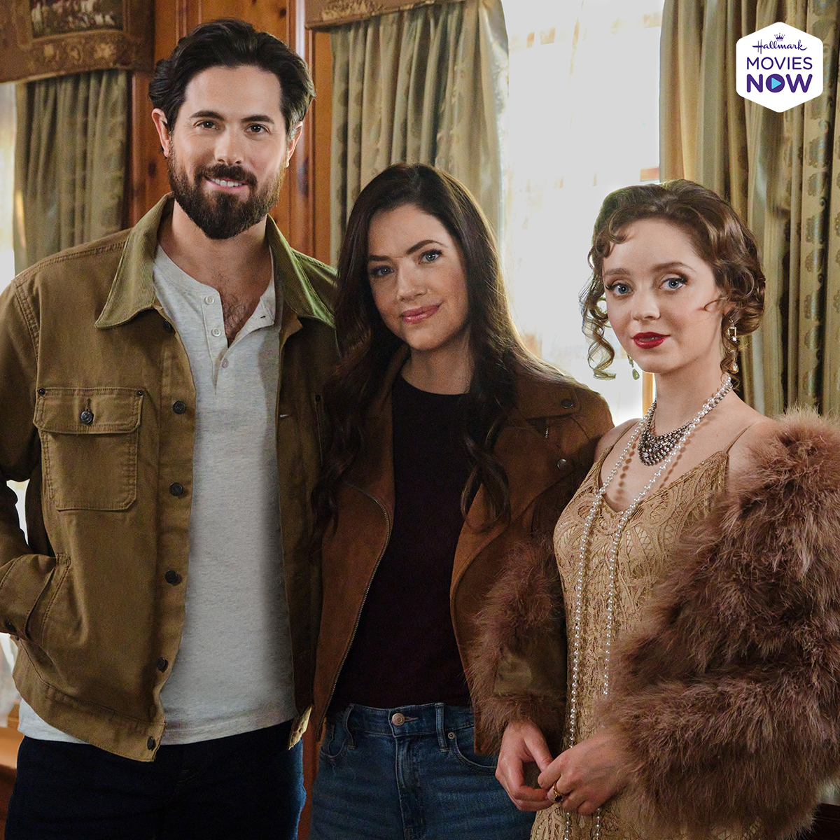 Will Elliot @ChrisMcNally_ and Anna @julie_gonzalo be able to restore the mansion Ruby @MadeleineArthur is haunting? Find out in #3Bed2Bath1Ghost now streaming on #HallmarkMoviesNow! #Hearties