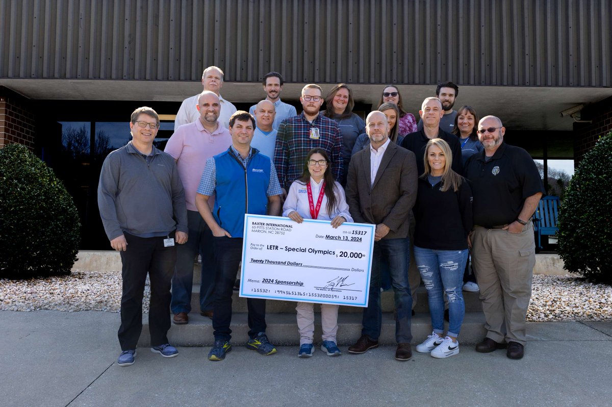 We'd like to extend a huge thank you to @baxter_intl for their support of Special Olympics North Carolina! We're thrilled to have them on board with the Special Olympics mission and inclusion!