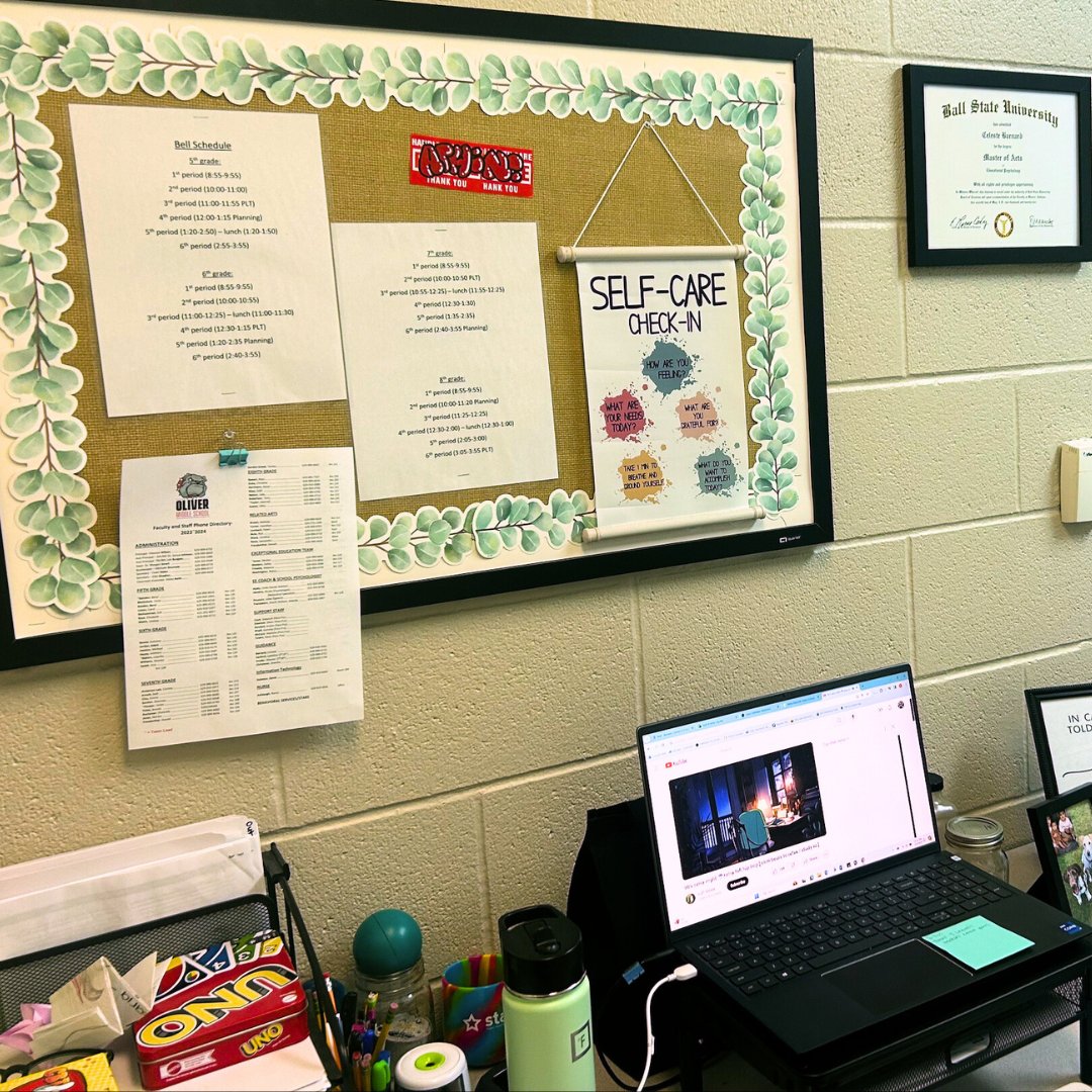 What does a safe space look like??? For the young people at Oliver Middle School, Celeste Barnard’s office is synonymous with a safe space. Thank you to our STARS Counselors for putting so much thought into providing a warm, welcoming, and safe space for our youth.