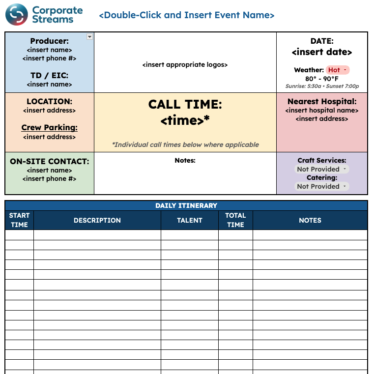 Learn the step-by-step process of filling out a call sheet and why each section is crucial for a successful production. Check out our full video to learn more about call sheet here on YouTube: youtu.be/qv547EEXE38

#ProductionTips #StepByStepGuide #EffectiveCommunication