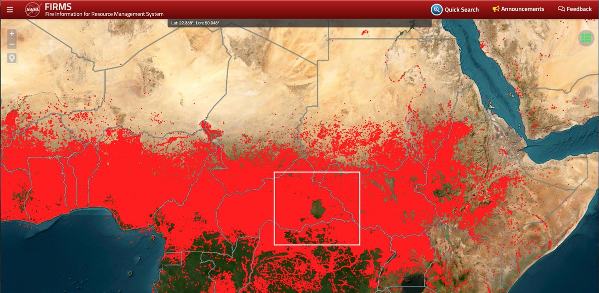AfricanParks's tweet image. Did you know that Chinko, a vast tract of intact savannah and tropical forest in the Central African Republic, can be seen from space? This map provided by NASA FIRMS shows that Chinko was largely kept free from uncontrolled, human-induced fire in January and February of 2024.