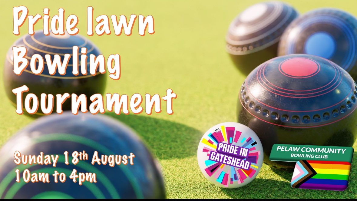 We are staging the North East’s first Pride Lawn Bowling Tournament - yes you read it correctly - with our partners at Pelaw Community Bowling Club as part of of our amazing Pride in Gateshead festival and it’s an opportunity you don’t want to miss outnortheast.org.uk/gateshead-prid…