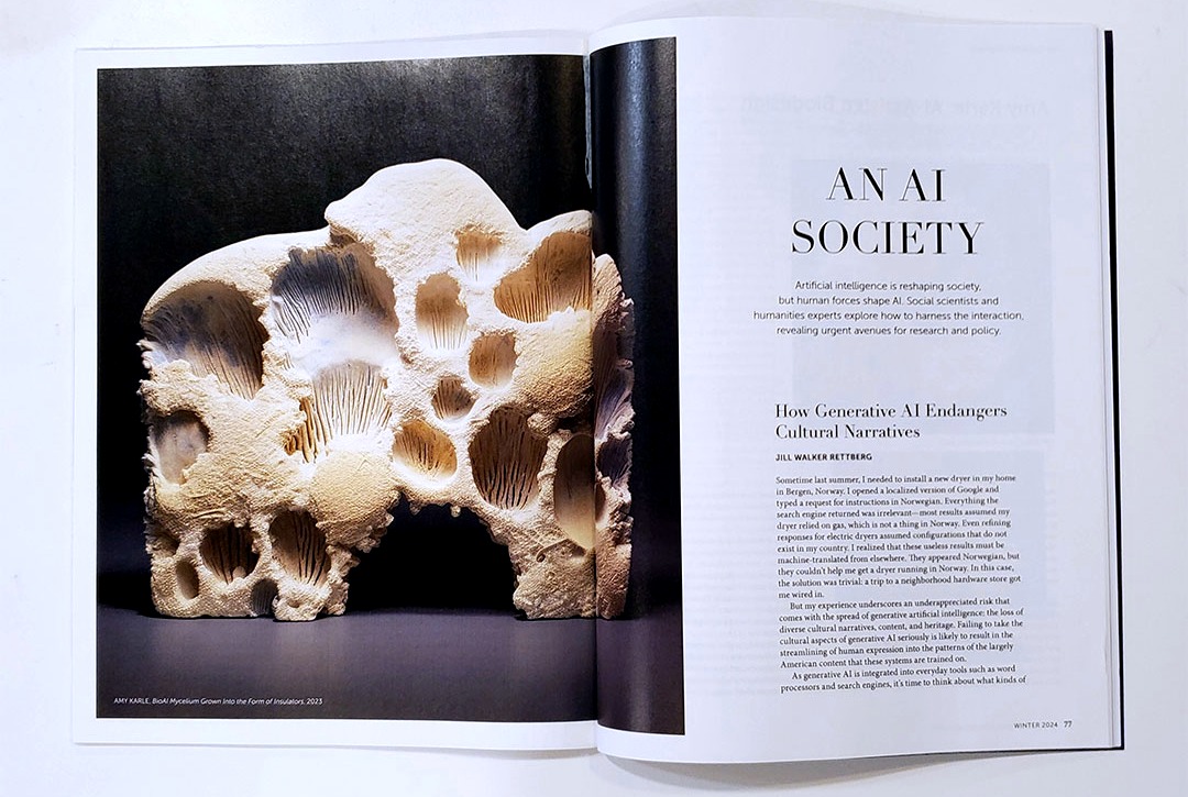 'The future with AI does not have to be something that happens to us, it is something that we can co-create.' - Amy Karle in @ISSUESinST (winter issue) by the @theNASciences and @ASU featuring my work! 

#AmyKarle #AIart #IssueswithAI #NationalAcademyofSciences #SciArt #AIsociety