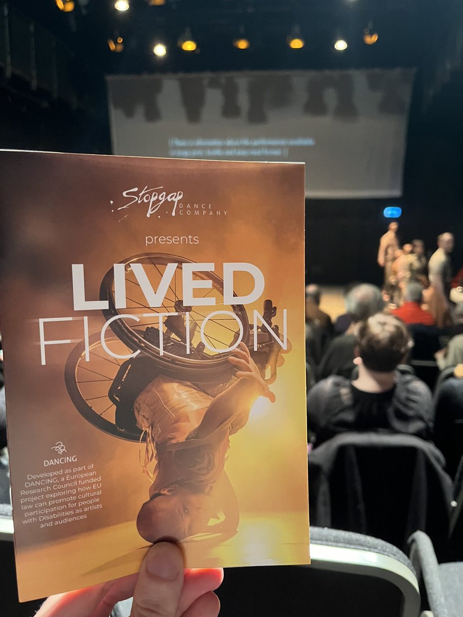 Delighted to be at @projectarts this evening to attend the premiere of 'Lived Fiction' - an inclusive choreography performance developed as part of @DancingErc research project.