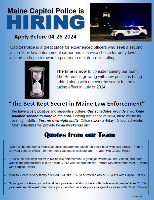 Maine Capitol Police tweet media