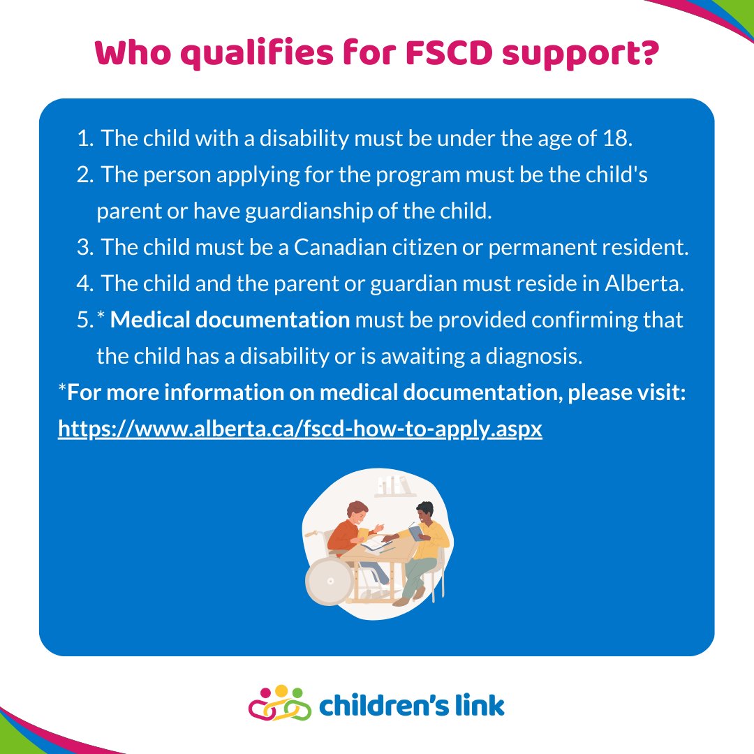 ChildrensLink's tweet photo. Have you heard of the FSCD program, but are not quite sure what they do or provide? Check out the graphic below for more information, including eligibility and services that may be funded, upon approval! ⬇️
Find additional information at:
🔗 https://t.co/MTBq2kPQMR https://t.co/ZW5xdO46UZ