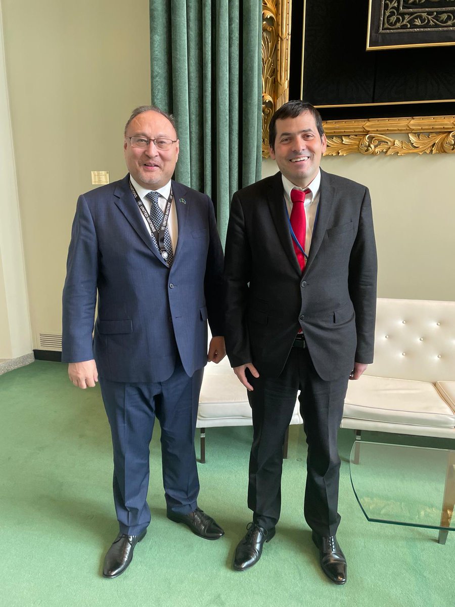 Ambassador Stevanović met with H.E. Mr. Akan Rakhmetullin, PR of Kazakhstan to the UN. @KazakhstanUN