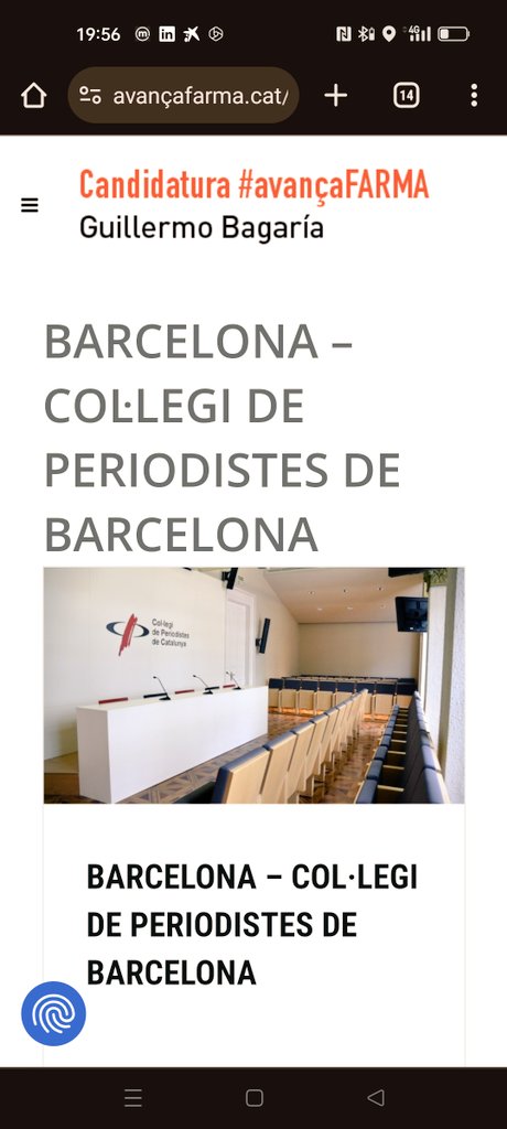 El dilluns 15 farem al col·legi de periodistes cloenda de campanya avançaFARMA. Donarem explicacions i arguments per convèncer a les pedres de que som la millor opció per liderar la corporació. Si vols concreció i no paraules buides, vine! També online a us06web.zoom.us/j/88956319970?…