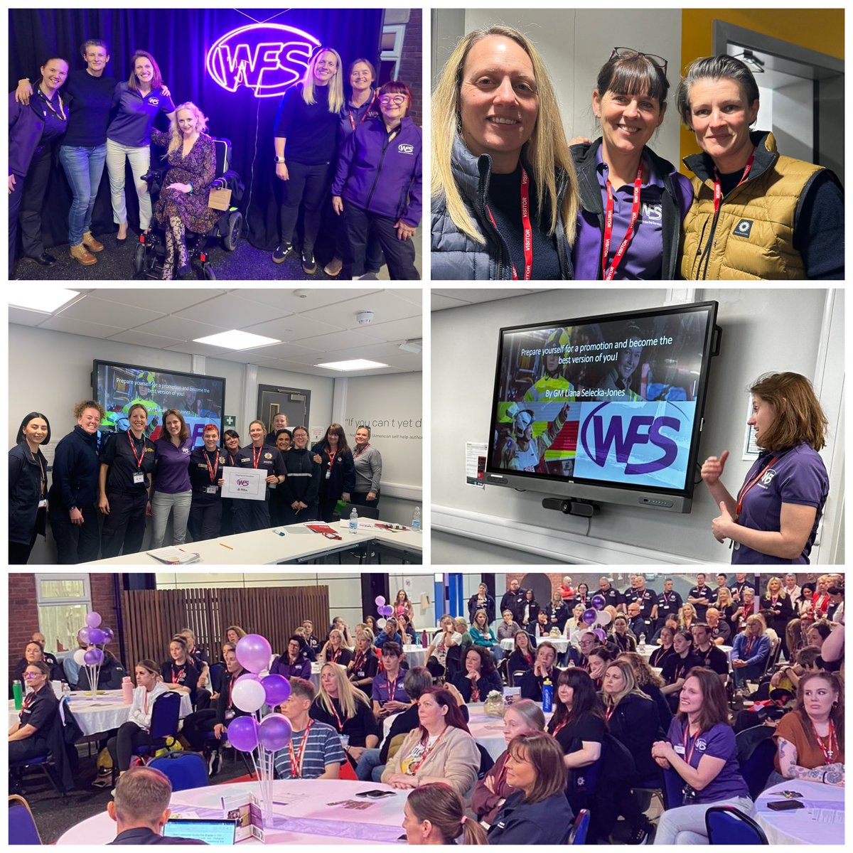 Incredible day @manchesterfire hosting @WFSUK1 regional event. The energy was so uplifting with so many inspirational women & purple shirts united💜 Amazing role models🔥 #GreaterTogether @ESFRSJKing @SunitaGamblin @Suzziesue595 @antarctic_fire @miriamheppellHR @AlexJJohnson999