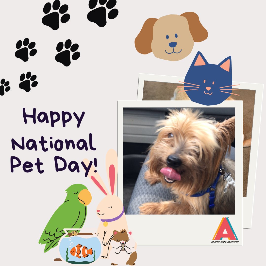 Happy National Pet Day from our team to you! 🐾

#AlamoArtsAcademy #nonprofit #sanantoniotexas #NationalPetDay2024