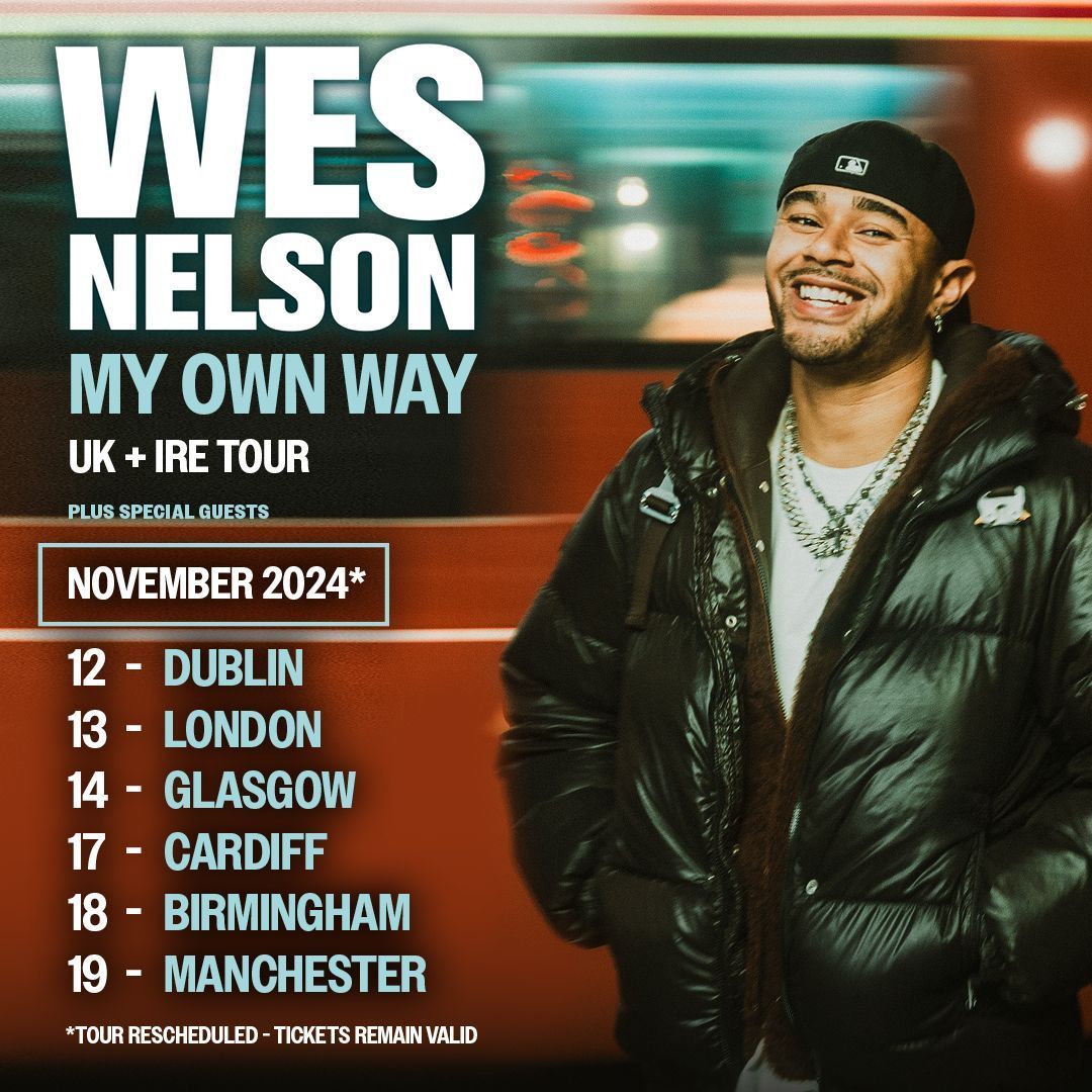 🏝️ NEW & ON SALE: @WesNelsonMusic 📅 Tuesday 19th November 2024 // Manchester Academy 3 🎫 TICKETS via buff.ly/4cQY7zo **This show has been moved from New Century Hall on Thursday 16th May 2024 - Original tickets remain valid **