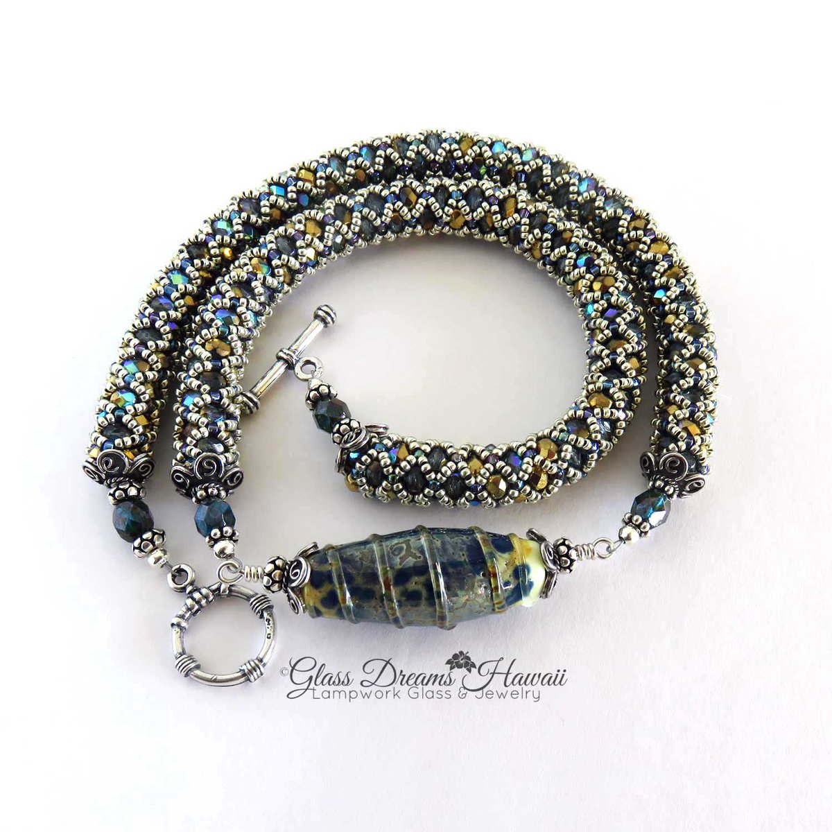 glassdreamshawaii.etsy.com/listing/652849… Beaded Rope Necklace #lampworkglassbead #handmade #giftideas