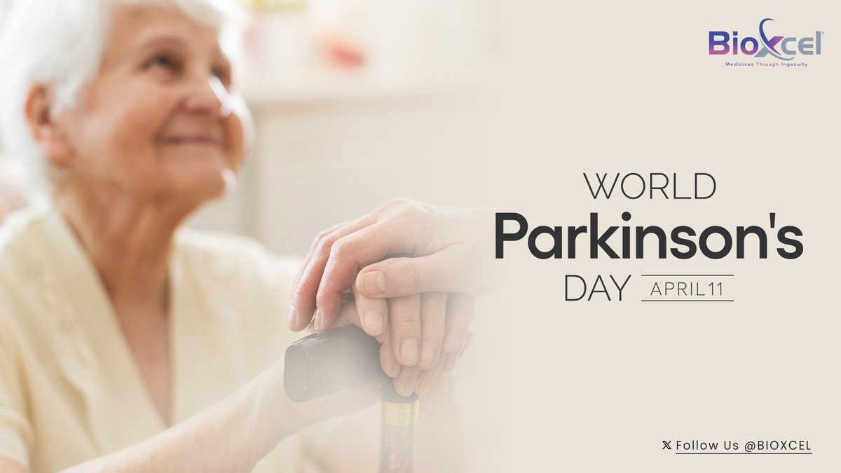 BioXcel's tweet photo. Today, on #WorldParkinsonsDay, we stand in solidarity with the 10 million individuals worldwide battling Parkinson's Disease. Join us in supporting the vital work of @ParkinsonDotOrg dedicated to accelerating breakthroughs in Parkinson's research &amp; improving patient lives. https://t.co/abVCgjplAN