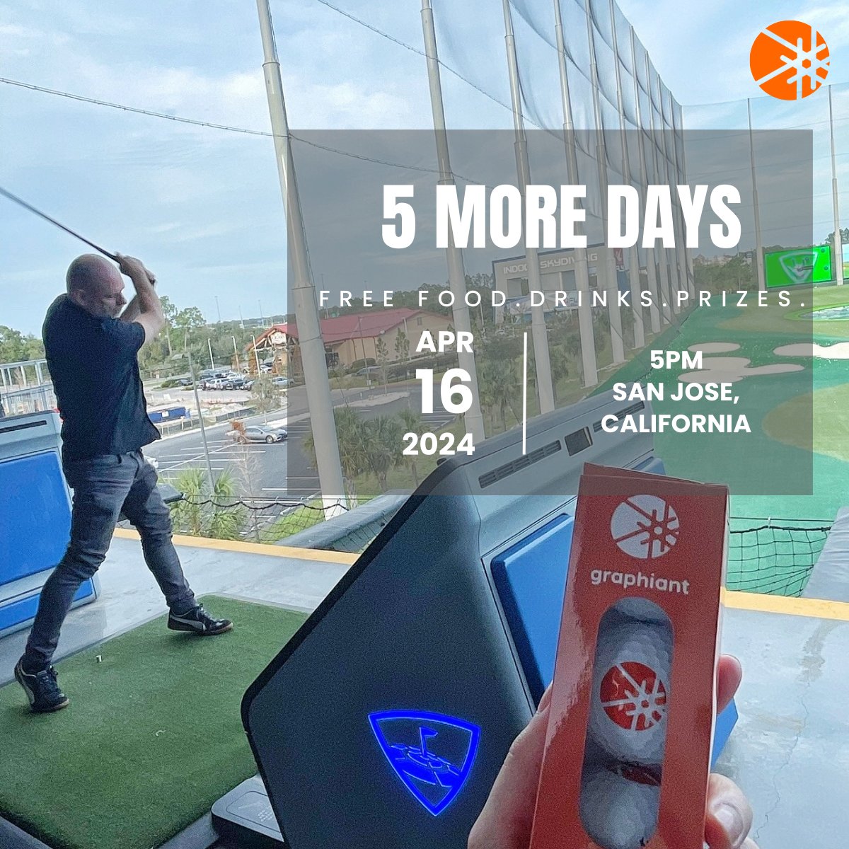 Join Graphiant for: 🍻 Drinks 🍕 Apps 🛍 Swag ⛳️ Networking 👉 Tuesday, April 16 from 5-7pm 📍10 Topgolf Dr, San Jose, CA 95002 Interested? Register here: hubs.ly/Q02sBwF30
