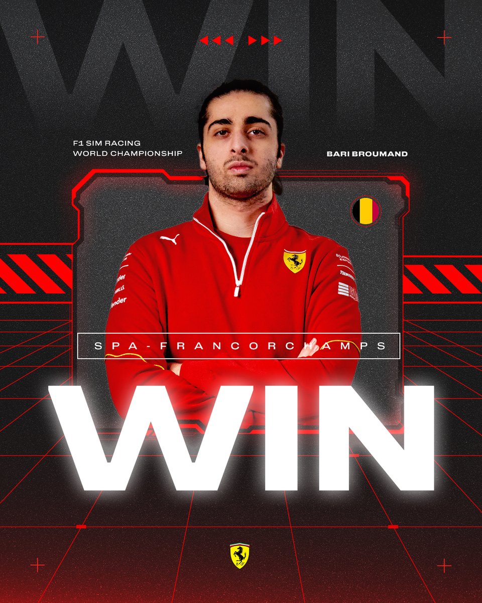 TAKE A BOW 👏

What a drive from Bari to take the the victory in Spa 🏆

#FerrariEsports #F1Esports #F1SimRacing