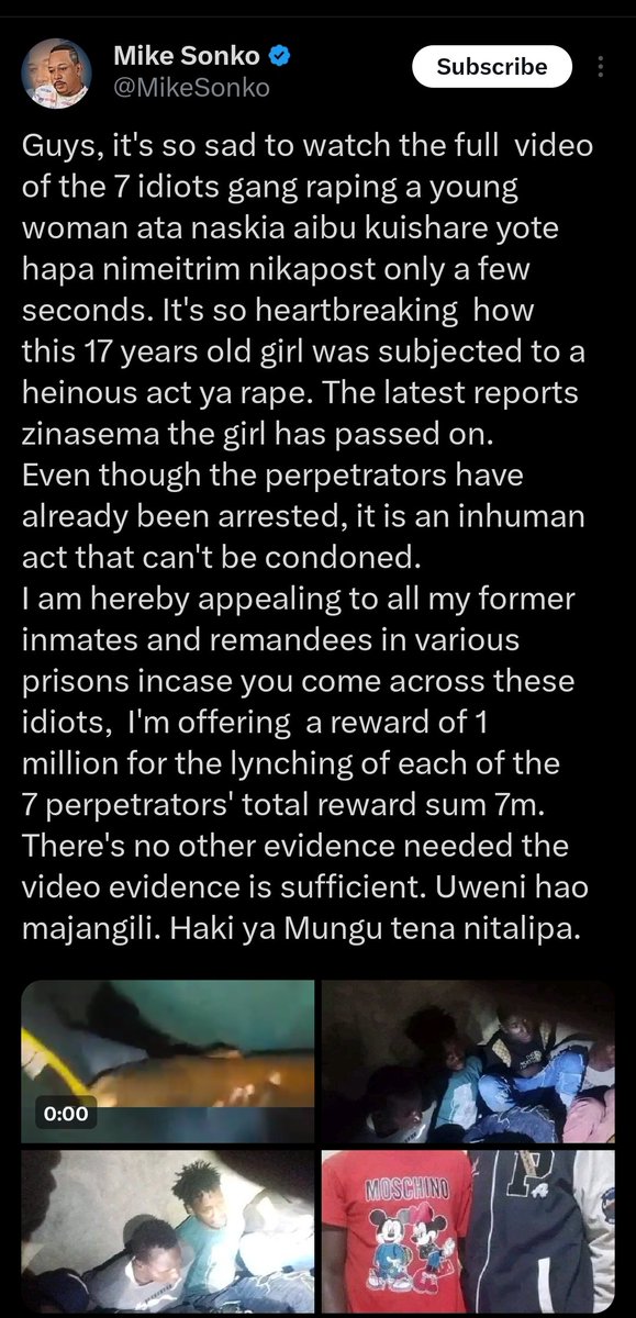 BREAKING NEWS The lady who was gang-raped by Sigor Boys is dead - Mike Sonko