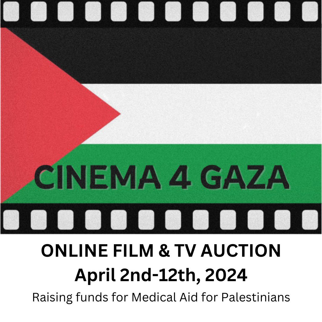 Auction for @Cinema4Gaza Raising funds for medical aid .. auction ends tomorrow. uk.givergy.com/cinemaforgaza/