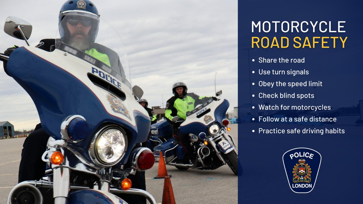 With sunny days ahead, expect more motorcyclists and cyclists out. Take a moment to look over these safety tips to ensure safety for everyone. 🚲 Remember to check your blind spots, leave plenty of room, and respect everyone’s rights to the road. 🚓 #LdnOnt