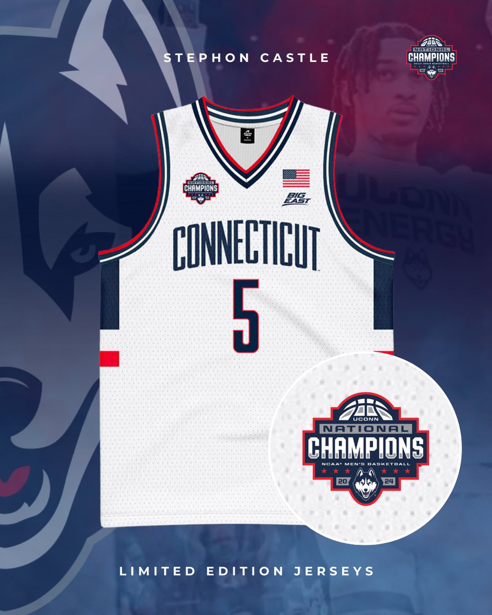 🔥NEW Limited Edition 2024 National Champions Replica Jerseys Now Available🏆💯 @StephonCastle 🛒 athletesthread.com/collections/uc…