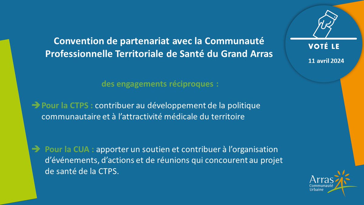 #conseilGrandArras ✅Les CTPS regroupent les professionnels de santé du territoire afin d'améliorer la prise en charge des patients dans un souci de continuité et de qualité des soins.