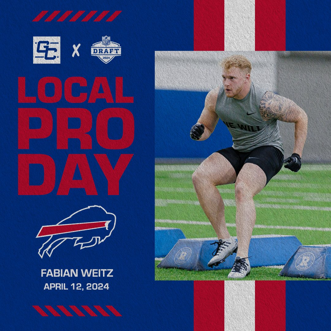 We want to wish Fabian Weitz the best at his Local Pro Day with the Bills on April 12th! The Buffalo LB is ready to show knowledge of the game and ability to go sideline to sideline. Profile: thegridironcrew.com/player/Fabian-… #TGCathlete #NFL #BillsMafia #nfldraft #cfldraft @Fabian_Weitz