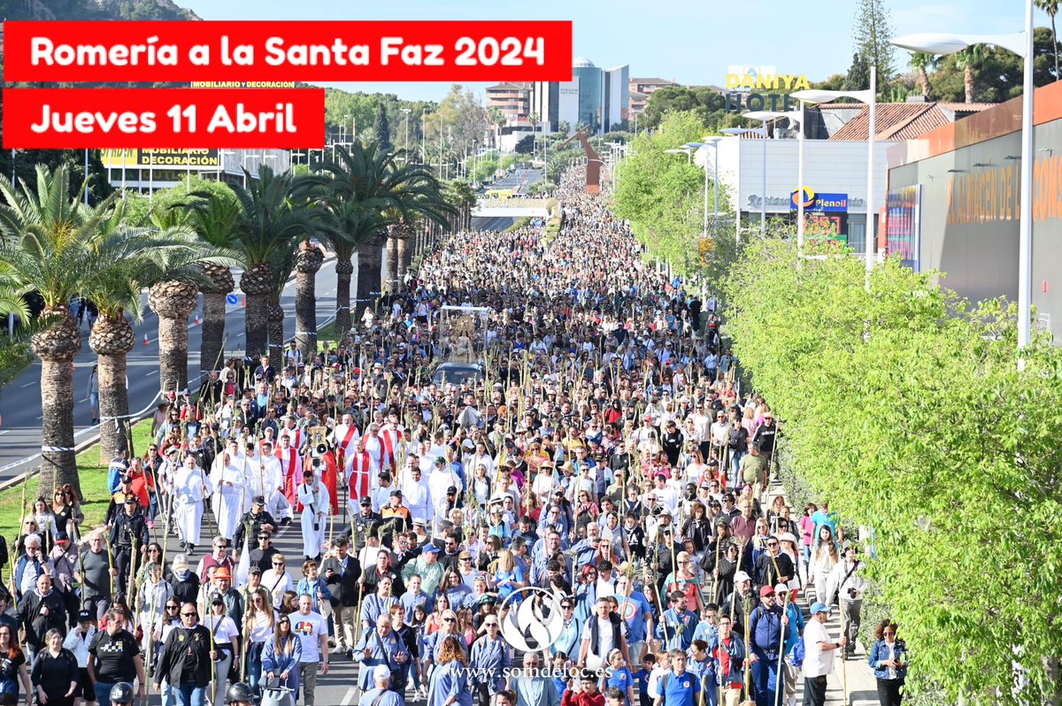 Con la asistencia, según la Policía Municipal, de 330.000 personas, hoy hemos celebrado en #Alicante la romería de la #SantaFaz en la que una y otra vez, a lo largo de la jornada, hemos gritado la invocación de: - ¡FAZ DIVINA! - ¡MISERICORDIA! La homilía de la Misa la tenéis…