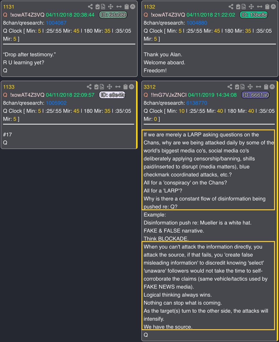 1. There are 26 deltas for today’s date (APRIL 11)… “A clean [H]ouse is very important.” Our comms must be this way. Refer back - the ‘Why?’ NAT SEC laws. Trust the plan. April Showers. #17 If we are merely a LARP asking questions on the Chans, why are we being attacked…