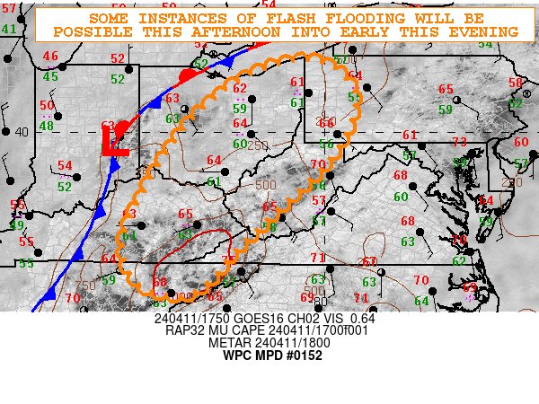#WPC_MD 0152 affecting Portions of the Upper OH Valley, #pawx #wvwx #ohwx #vawx #kywx #tnwx, wpc.ncep.noaa.gov/metwatch/metwa…