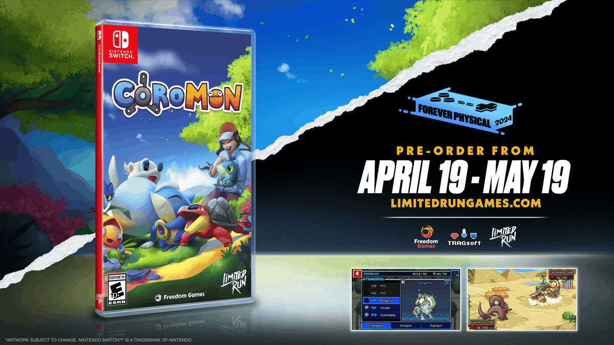 Last chance to pre-order Coromon (Switch) limited physical release from LRG: bit.ly/47LsZgK