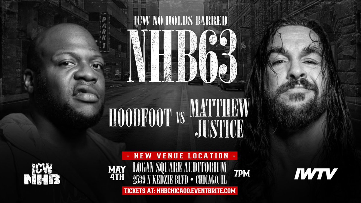 NEW #NHB63 CHICAGO VENUE UPDATE‼️ DUE TO A SITUATION BEYOND OUR CONTROL the BERWYN EAGLES is OUT but LOGAN SQUARE is IN!!! #NHB63 ⛓️ LIVE!! SATURDAY MAY 4th - LOGAN SQUARE AUDITORIUM- CHICAGO IL - 8PM CST 🛎️ BUY TICKETS NOW - NHBChicago.eventbrite.com CHICAGO, ACT NOW ⚠️