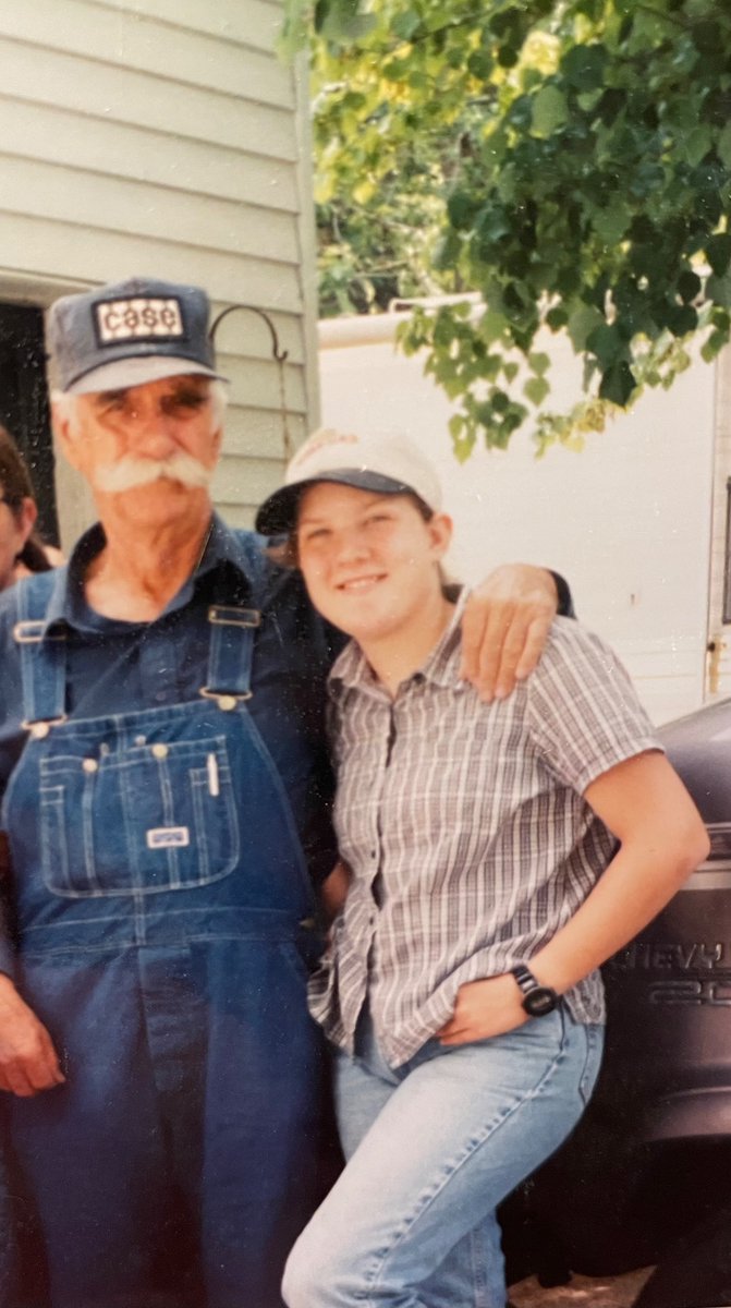 One of my favorite pictures with Grandpa. Me repping #Dekalb and Grandpa in #Case Share a picture of your favorite cap!