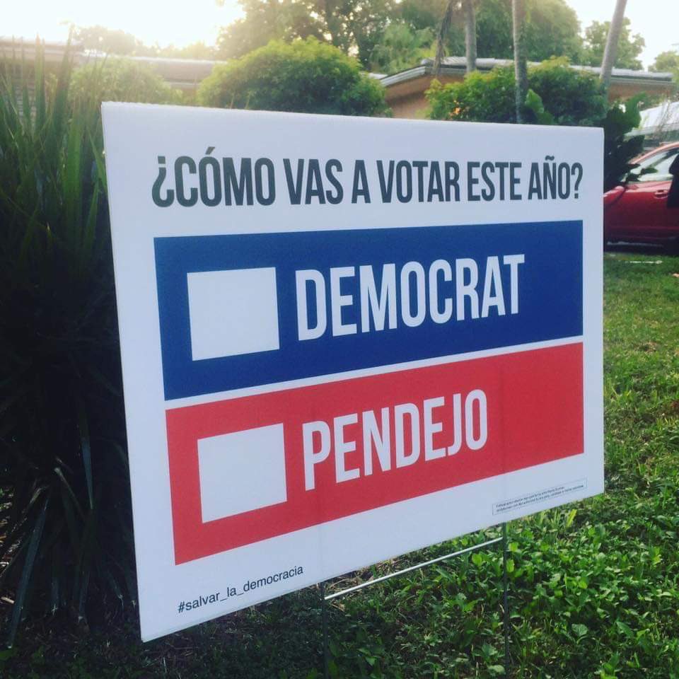 A handy reminder for hispanic voters. ✔ 👍