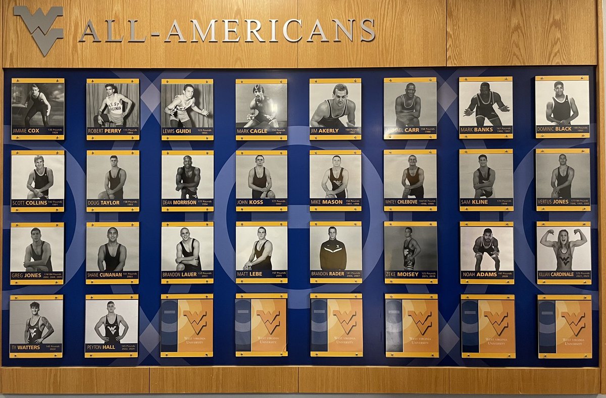 Welcome to the All-American wall @ty_watters. And an update for @Hallwrestling52 😎 #HailWV